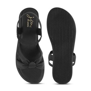 JM LOOKS Women's Platform Sandals Wedges with Bow Detail 3 Inches Height Perfect for Office Wedding & Daily Uses